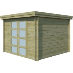 Gardenas Abri de jardin bois 5 à 10 m² Bois massif Marron 9.6m²