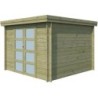 Gardenas Abri de jardin bois 5 à 10 m² Bois massif Marron 9.6m²