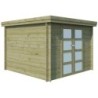 Gardenas Abri de jardin bois 5 à 10 m² Bois massif Marron 9.6m²