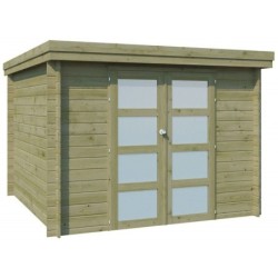 Gardenas Abri de jardin bois 5 à 10 m² Bois massif Marron 9.6m²