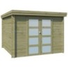 Gardenas Abri de jardin bois 5 à 10 m² Bois massif Marron 9.6m²