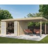 Gardenas Abri de jardin bois 15 à 20 m² Bois massif Marron 9.6m²