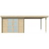Gardenas Abri de jardin bois 15 à 20 m² Bois massif Marron 9.6m²