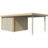 Gardenas Abri de jardin bois 15 à 20 m² Bois massif Marron 9.6m²