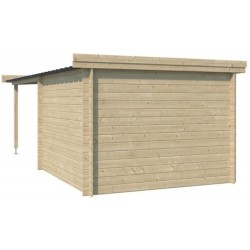 Gardenas Abri de jardin bois 15 à 20 m² Bois massif Marron 9.6m²