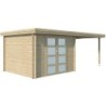 Gardenas Abri de jardin bois 15 à 20 m² Bois massif Marron 9.6m²