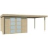 Gardenas Abri de jardin bois 15 à 20 m² Bois massif Marron 9.6m²