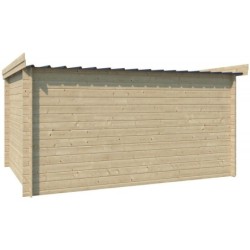 Gardenas Abri de jardin bois 10 à 15 m² Bois massif Marron 13.51m²