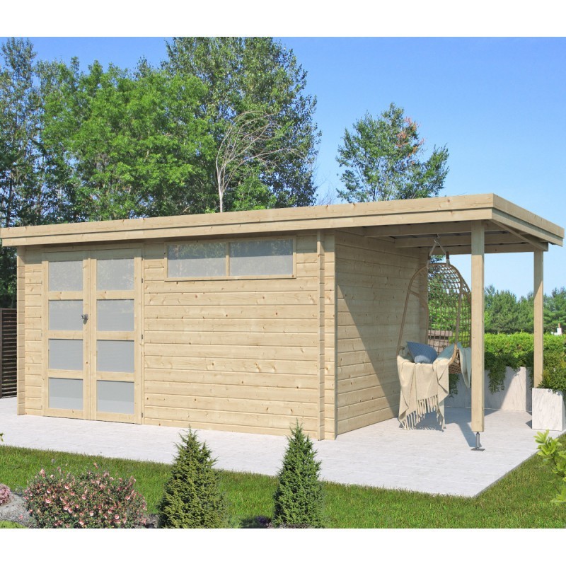 Gardenas Abri de jardin bois 15 à 20 m² Bois massif Marron 13.51m² Gardenas Abri de jardin bois 15 à 20 m² Bois massif Marron 13.51m²