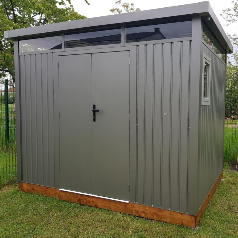 X-Metal Abri de jardin métal Acier galvanisé Gris 6.8m² X-Metal Abri de jardin métal Acier galvanisé Gris 6.8m²
