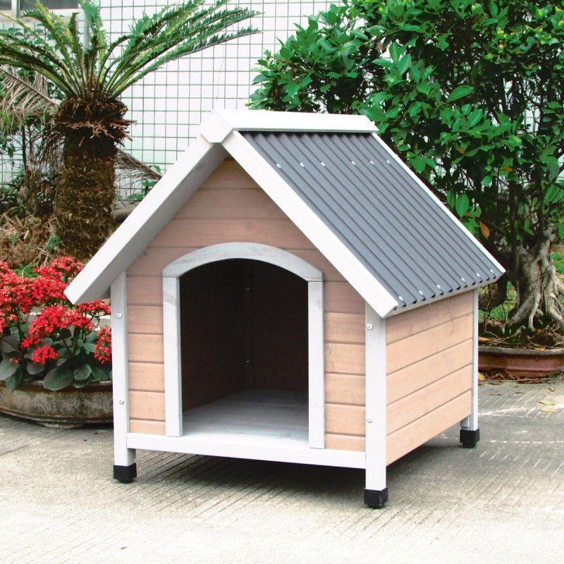Lifland Niche à chien Bois Bois naturel 0.85m² Lifland Niche à chien Bois Bois naturel 0.85m²