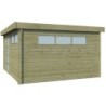 Gardenas Abri de jardin bois 15 à 20 m² Bois massif Marron 17.39m²