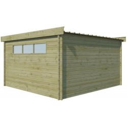 Gardenas Abri de jardin bois 15 à 20 m² Bois massif Marron 17.39m²