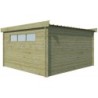 Gardenas Abri de jardin bois 15 à 20 m² Bois massif Marron 17.39m²