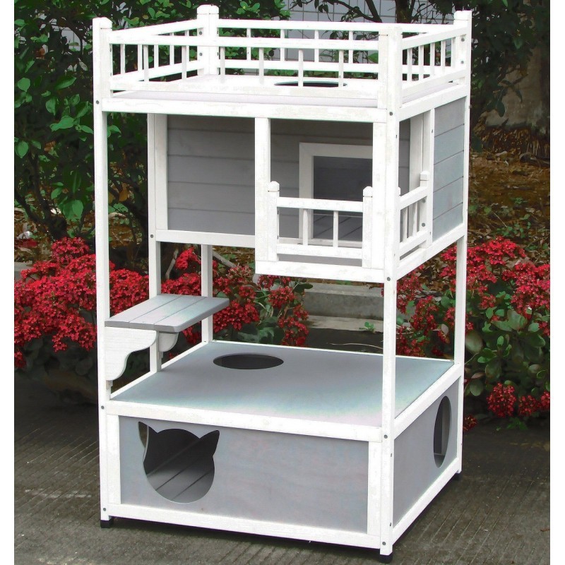 Lifland Abris pour chats Bois Bois naturel 0.48m² Lifland Abris pour chats Bois Bois naturel 0.48m²
