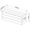 Woodlife Garden Coffre de jardin Composite Gris