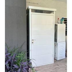 Everbox Abri de jardin résine PVC (polychlorure de vinyle) + XPS (polystyrène extrudé) Blanc 1,1m²