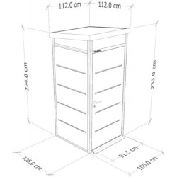 Everbox Abri de jardin résine PVC (polychlorure de vinyle) + XPS (polystyrène extrudé) Blanc 1,1m²