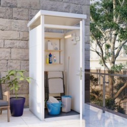 Everbox Abri de jardin résine PVC (polychlorure de vinyle) + XPS (polystyrène extrudé) Blanc 1,1m²