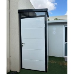 Everbox Abri de jardin résine PVC (polychlorure de vinyle) + XPS (polystyrène extrudé) Blanc 1,1m²