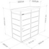 Everbox Abri de jardin résine PVC (polychlorure de vinyle) + XPS (polystyrène extrudé) Blanc 2,13m²