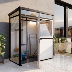 Everbox Abri de jardin résine PVC (polychlorure de vinyle) + XPS (polystyrène extrudé) Blanc 2,13m²
