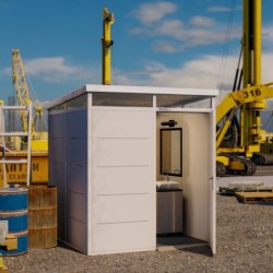 Everbox Abri de jardin résine PVC (polychlorure de vinyle) + XPS (polystyrène extrudé) Blanc 4,12m²