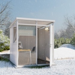 Everbox Abri de jardin résine PVC (polychlorure de vinyle) + XPS (polystyrène extrudé) Blanc 4,12m²