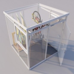 Everbox Abri de jardin résine PVC (polychlorure de vinyle) + XPS (polystyrène extrudé) Blanc 4,12m²