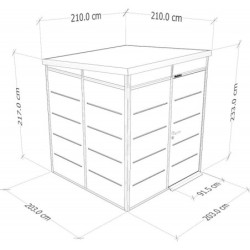 Everbox Abri de jardin résine PVC (polychlorure de vinyle) + XPS (polystyrène extrudé) Blanc 4,12m²