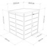 Everbox Abri de jardin résine PVC (polychlorure de vinyle) + XPS (polystyrène extrudé) Blanc 4,12m²