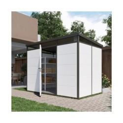Everbox Abri de jardin résine PVC (polychlorure de vinyle) + XPS (polystyrène extrudé) Blanc 6,11m²
