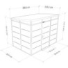 Everbox Abri de jardin résine PVC (polychlorure de vinyle) + XPS (polystyrène extrudé) Blanc 6,11m²