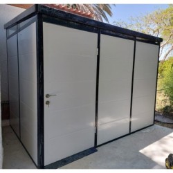 Everbox Abri de jardin résine PVC (polychlorure de vinyle) + XPS (polystyrène extrudé) Blanc 6,11m²