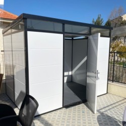 Everbox Abri de jardin résine PVC (polychlorure de vinyle) + XPS (polystyrène extrudé) Blanc 6,11m²