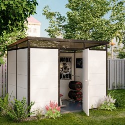 Everbox Abri de jardin résine PVC (polychlorure de vinyle) + XPS (polystyrène extrudé) Blanc 6,11m²