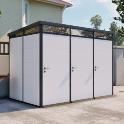 Everbox Abri de jardin résine PVC (polychlorure de vinyle) + XPS (polystyrène extrudé) Blanc 6,11m²