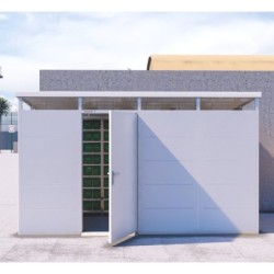Everbox Abri de jardin résine PVC (polychlorure de vinyle) + XPS (polystyrène extrudé) Blanc 8,1m²