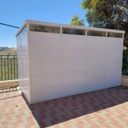 Everbox Abri de jardin résine PVC (polychlorure de vinyle) + XPS (polystyrène extrudé) Blanc 8,1m²