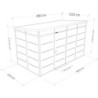 Everbox Abri de jardin résine PVC (polychlorure de vinyle) + XPS (polystyrène extrudé) Blanc 8,1m²