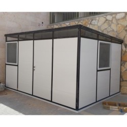 Everbox Abri de jardin résine PVC (polychlorure de vinyle) + XPS (polystyrène extrudé) Blanc 8,1m²