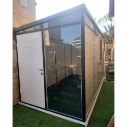 Everbox Abri de jardin résine PVC (polychlorure de vinyle) + XPS (polystyrène extrudé) Blanc 8,1m²