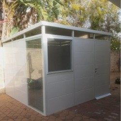 Everbox Abri de jardin résine PVC (polychlorure de vinyle) + XPS (polystyrène extrudé) Blanc 9m²