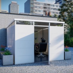 Everbox Abri de jardin résine PVC (polychlorure de vinyle) + XPS (polystyrène extrudé) Blanc 9m²