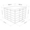 Everbox Abri de jardin résine PVC (polychlorure de vinyle) + XPS (polystyrène extrudé) Blanc 9.06m²