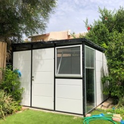 Everbox Abri de jardin résine PVC (polychlorure de vinyle) + XPS (polystyrène extrudé) Blanc 9.06m²