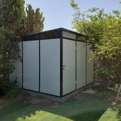 Everbox Abri de jardin résine PVC (polychlorure de vinyle) + XPS (polystyrène extrudé) Blanc 9.06m²