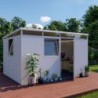 Everbox Abri de jardin résine PVC (polychlorure de vinyle) + XPS (polystyrène extrudé) Blanc 12m²