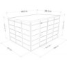 Everbox Abri de jardin résine PVC (polychlorure de vinyle) + XPS (polystyrène extrudé) Blanc 12m²