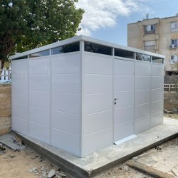 Everbox Abri de jardin résine PVC (polychlorure de vinyle) + XPS (polystyrène extrudé) Blanc 12m²